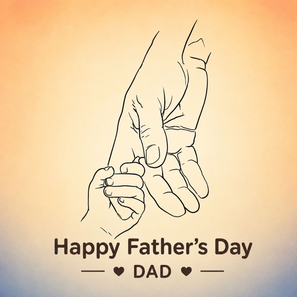 child holding a fathers hand Happy Father’s Day image