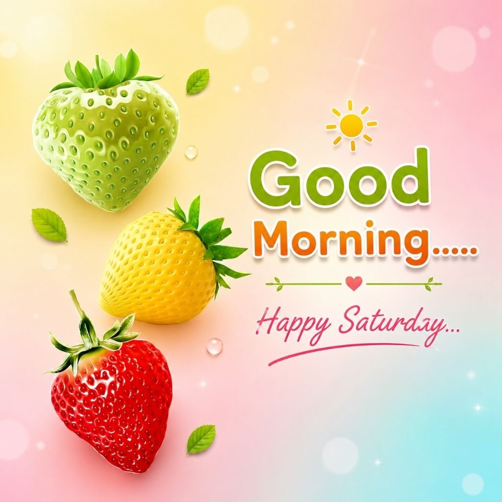 colorful good morning happy saturday and weekend
