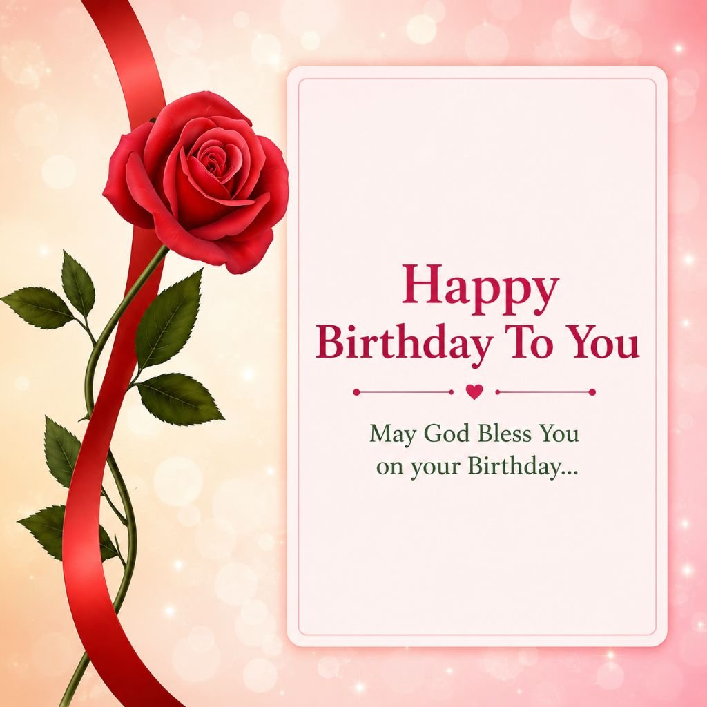 elegant red rose birthday friendship cards
