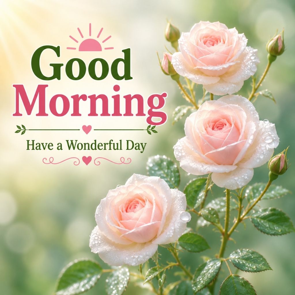 good morning with flowers images 
