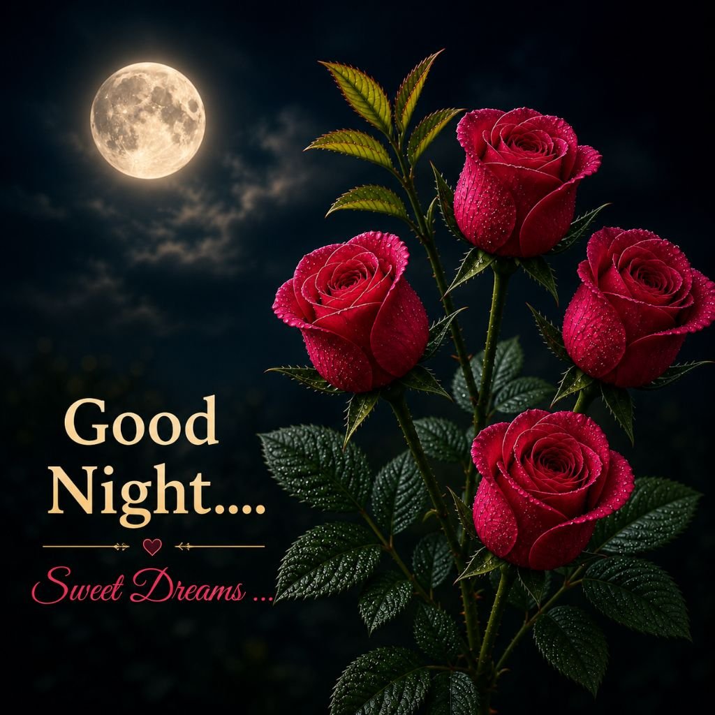 good night and flowers