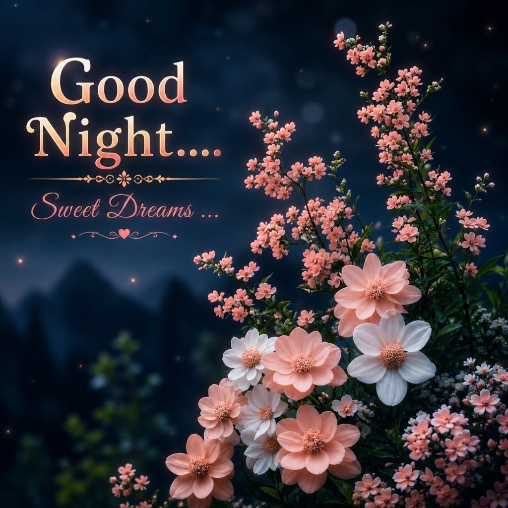 good night flowers pics
