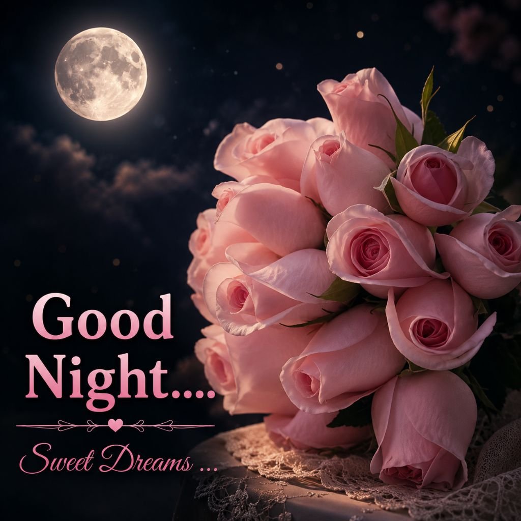 good nite with flowers