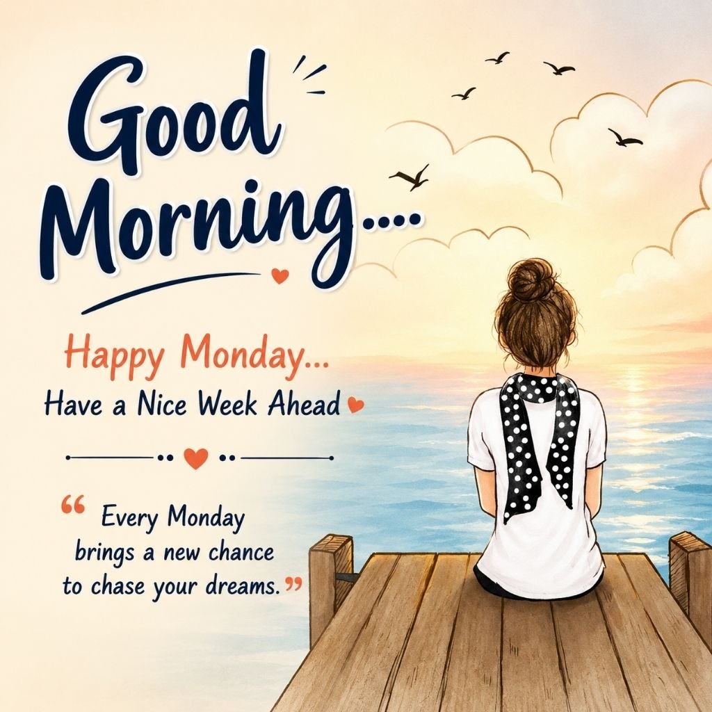 monday image with dream-chasing inspirational quote