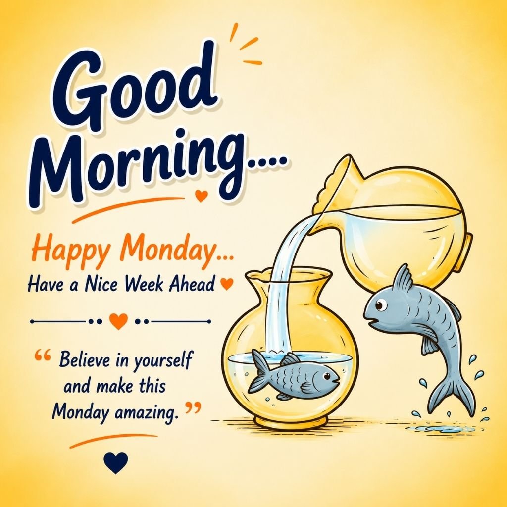 monday wishes image with believe in yourself quote