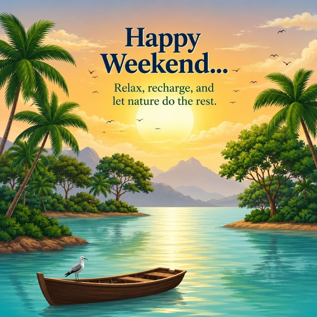 palm trees, calm lagoon images of weekend