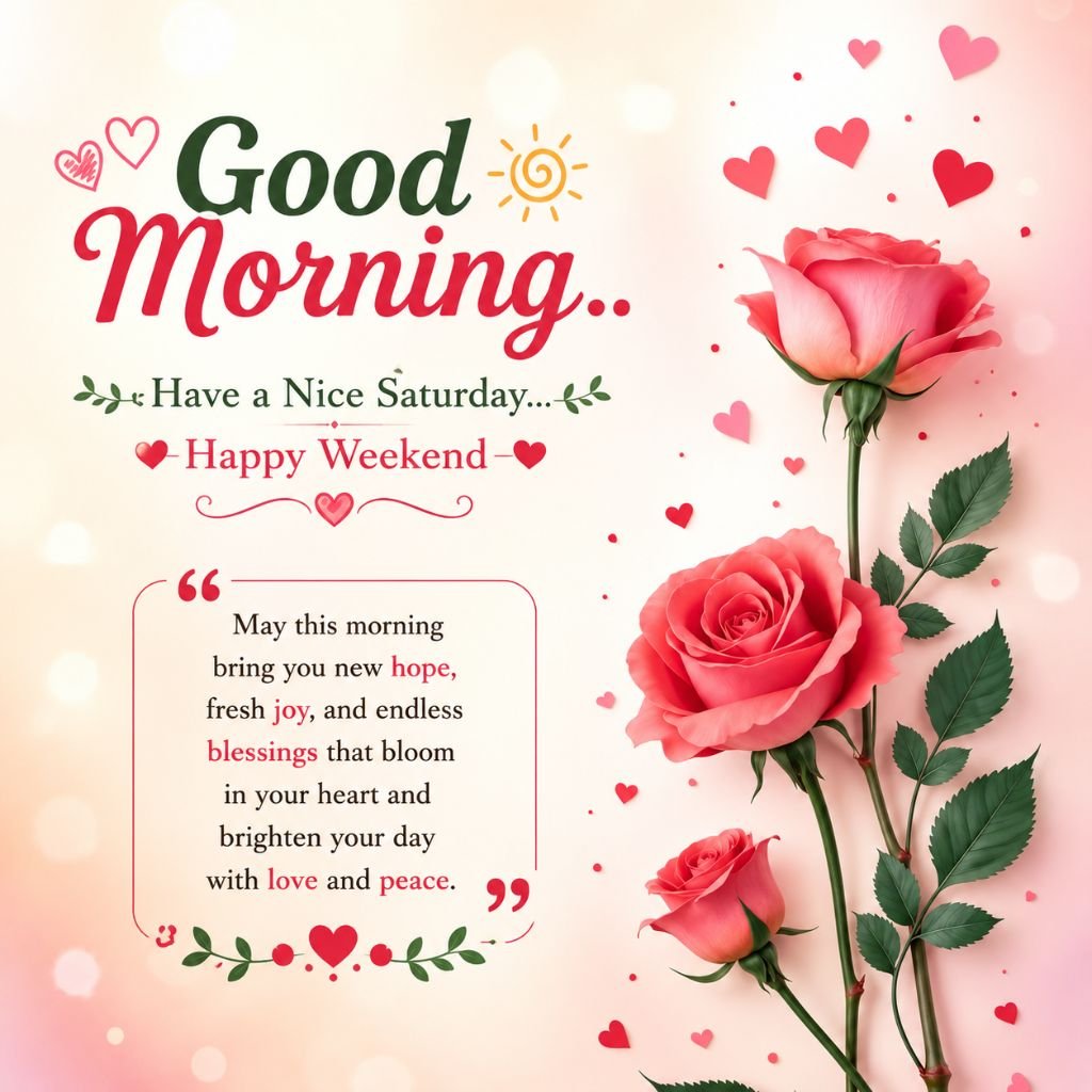 pink roses saturday blessings photos