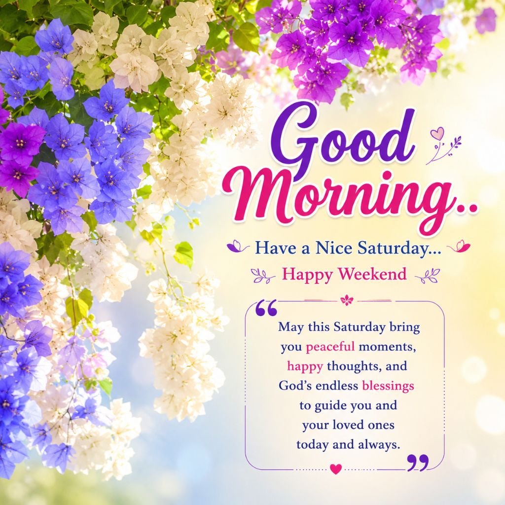 purple and white bougainvillea flowers saturday blessings