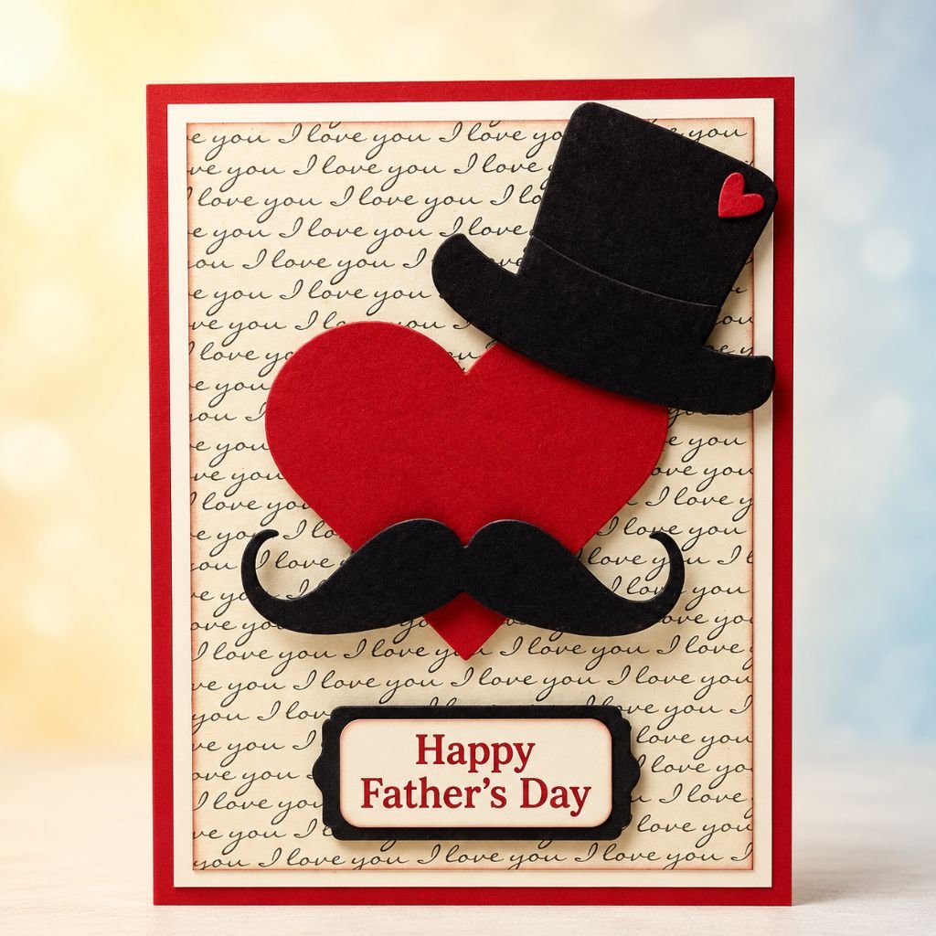 red heart fathers day image