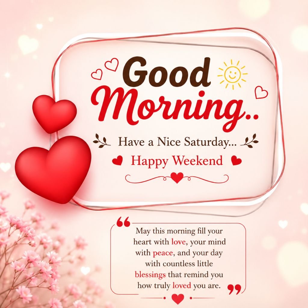 red hearts good saturday morning blessings