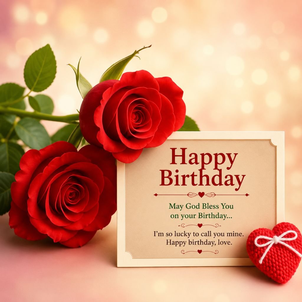red roses happy birthday wishes for girlfriend