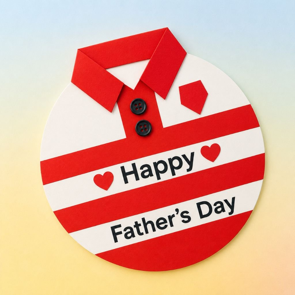 red shirt collar fathers day message to dad