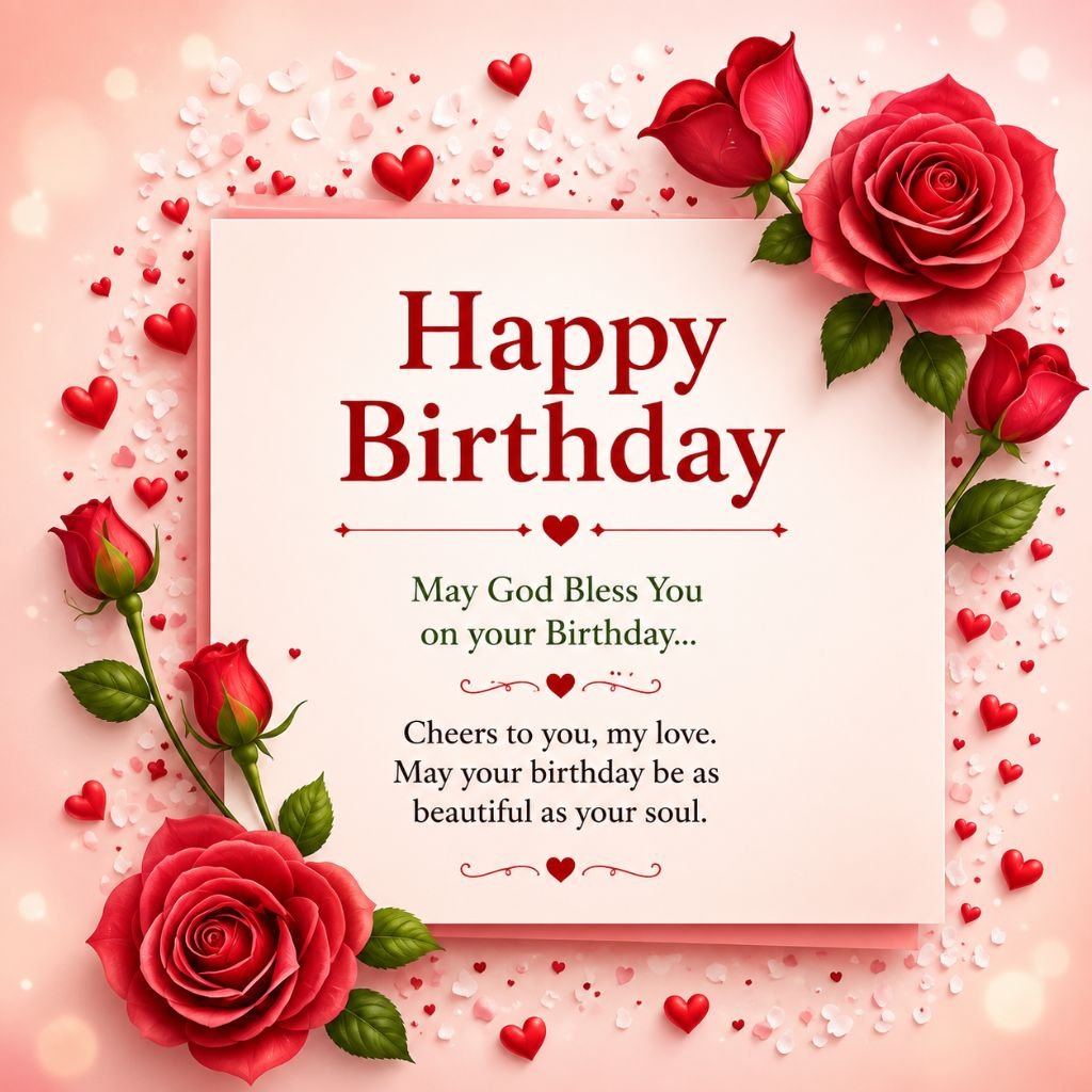 romantic birthday blessing note to wife
