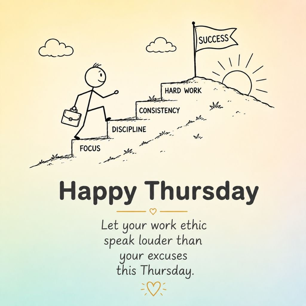 stick figure climbing steps quote for thursday at work