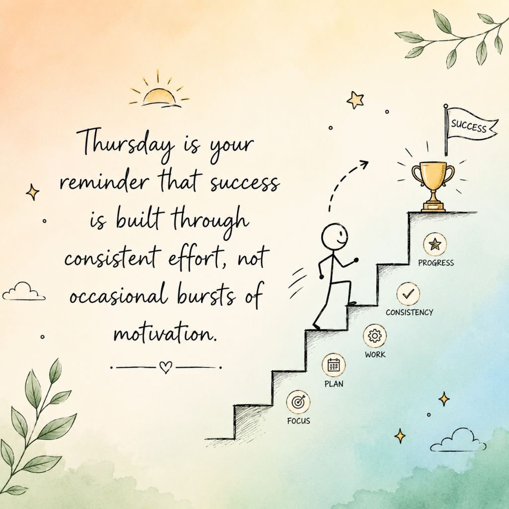 stick figure climbing success stairs thursday work motivational quotes