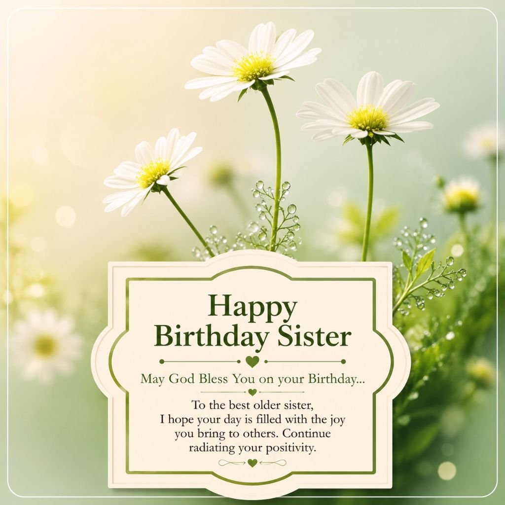 white daisies sister birthday quotes