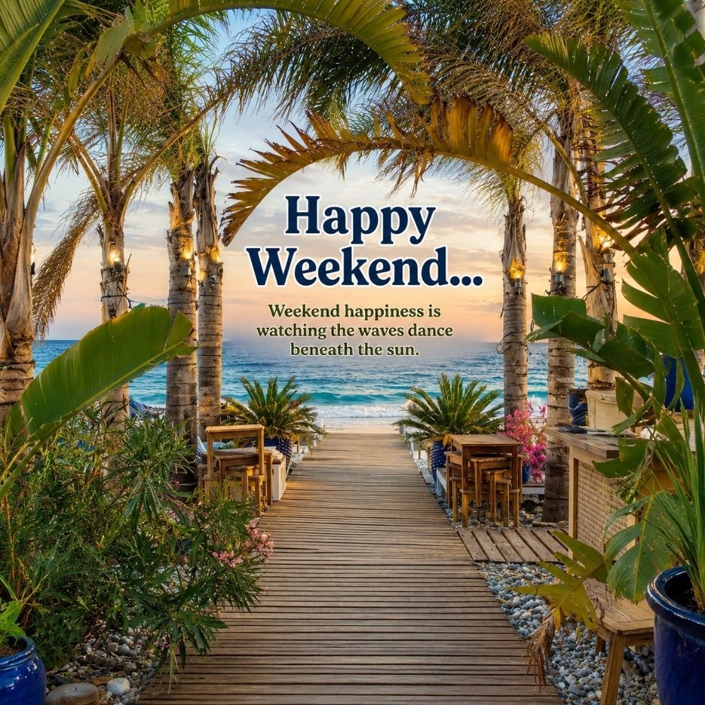 wooden boardwalk week end image