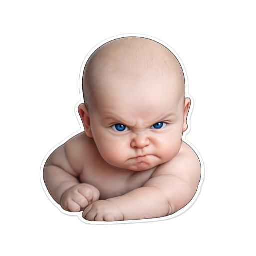 Angry Baby meme Sticker