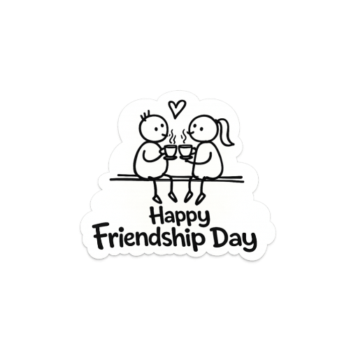 Coffee Friends Friendship Day Sticker