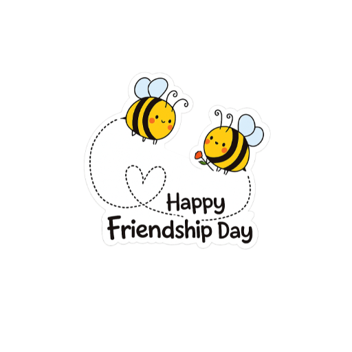 Cute Bees Friendship Day Sticker