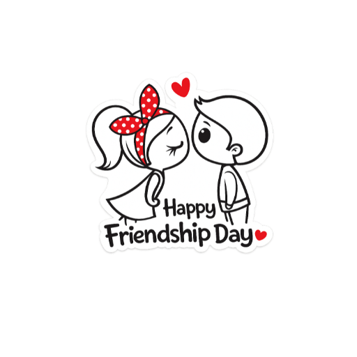 Cute Cartoon Friends Sticker