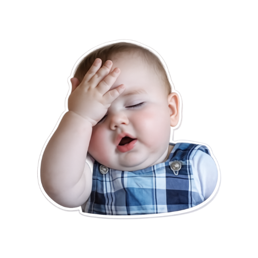 Facepalm Baby meme Sticker