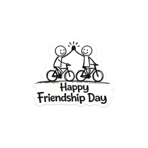 Friends on Bicycles Sticker