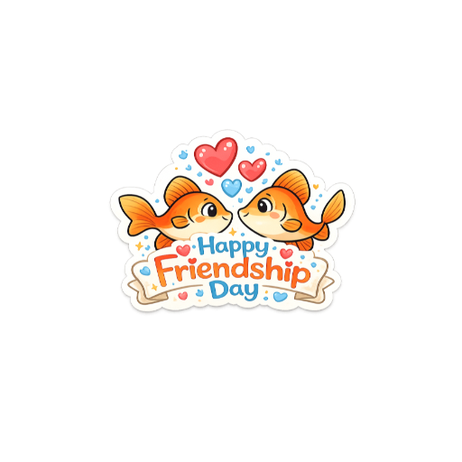 Goldfish Friendship Sticker