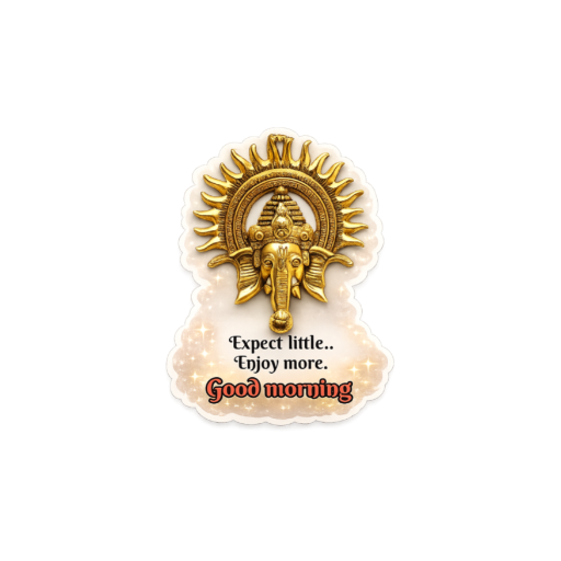 Good Morning Lord Ganesha blessing sticker