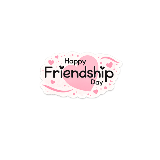 Minimal Heart Friendship Day Sticker