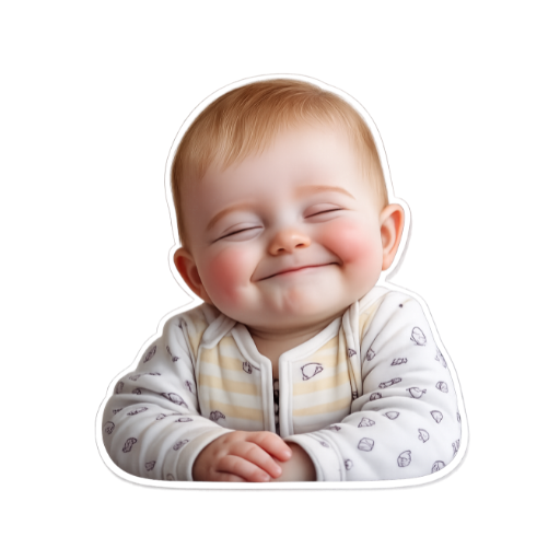 Peaceful Smiling Baby Sticker