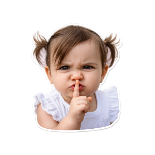 Shh Baby Girl meme Sticker