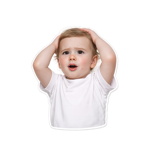 Shocked Baby meme Sticker 