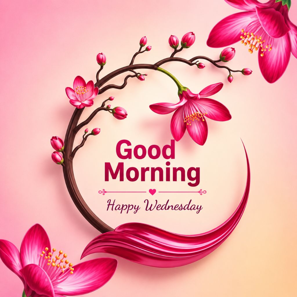 good morning wednesday images of Floral Blossom