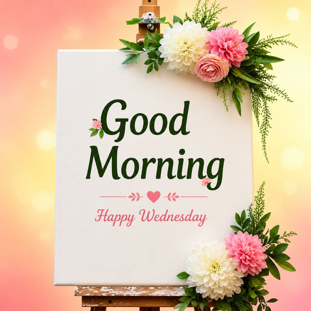 good morning wednesday images with Floral Canvas